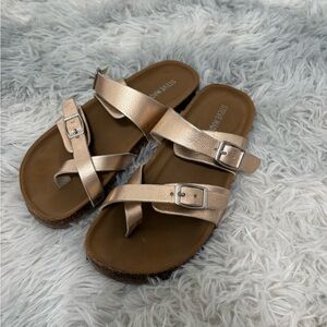 Steve Madden Rose Gold Buckle Sandals